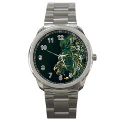 Angry Male Lion Sport Metal Watch