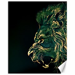 Angry Male Lion Canvas 11  X 14  by Mog4mog4