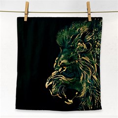 Angry Male Lion Face Towel by Mog4mog4