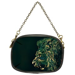 Angry Male Lion Chain Purse (one Side)