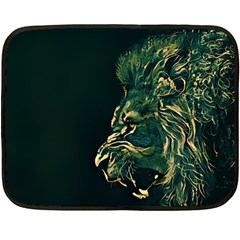 Angry Male Lion Fleece Blanket (mini)