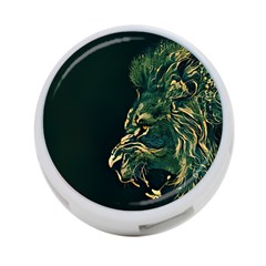 Angry Male Lion 4-port Usb Hub (one Side)