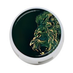 Angry Male Lion 4-port Usb Hub (two Sides)