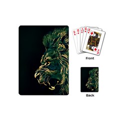 Angry Male Lion Playing Cards Single Design (mini) by Mog4mog4