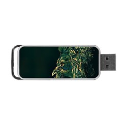 Angry Male Lion Portable Usb Flash (two Sides) by Mog4mog4