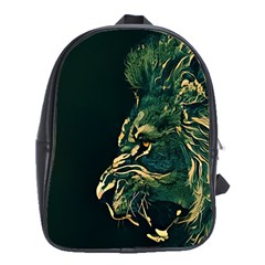 Angry Male Lion School Bag (xl)