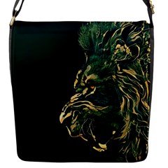 Angry Male Lion Flap Closure Messenger Bag (s) by Mog4mog4