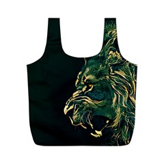 Angry Male Lion Full Print Recycle Bag (m)