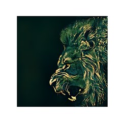 Angry Male Lion Square Satin Scarf (30  X 30 ) by Mog4mog4