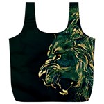 Angry Male Lion Full Print Recycle Bag (XXL) Front