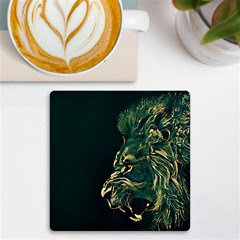 Angry Male Lion Uv Print Square Tile Coaster 