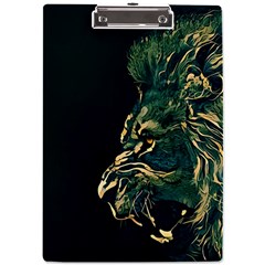 Angry Male Lion A4 Acrylic Clipboard by Mog4mog4