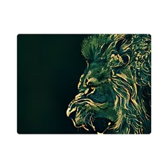 Angry Male Lion Premium Plush Fleece Blanket (mini) by Mog4mog4