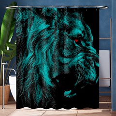 Angry Male Lion Predator Carnivore Shower Curtain 60  X 72  (medium) 