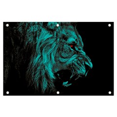 Angry Male Lion Predator Carnivore Banner And Sign 6  X 4  by Mog4mog4