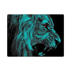 Angry Male Lion Predator Carnivore Premium Plush Fleece Blanket (mini) by Mog4mog4