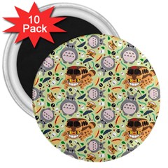 My Neighbor Totoro Pattern 3  Magnets (10 Pack) 