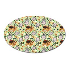 My Neighbor Totoro Pattern Oval Magnet by Mog4mog4