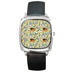 My Neighbor Totoro Pattern Square Metal Watch by Mog4mog4