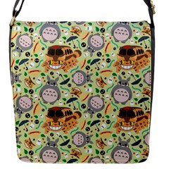 My Neighbor Totoro Pattern Flap Closure Messenger Bag (s) by Mog4mog4