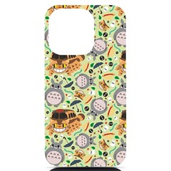 My Neighbor Totoro Pattern Iphone 14 Pro Black Uv Print Case by Mog4mog4