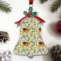 My Neighbor Totoro Pattern Metal Holly Leaf Bell Ornament by Mog4mog4