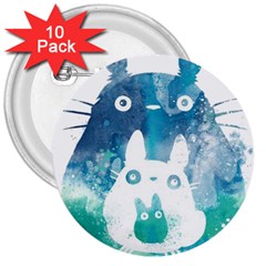 My Neighbor Totoro 3  Buttons (10 Pack) 