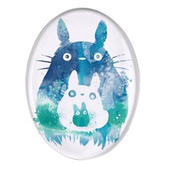 My Neighbor Totoro Oval Glass Fridge Magnet (4 Pack) by Mog4mog4