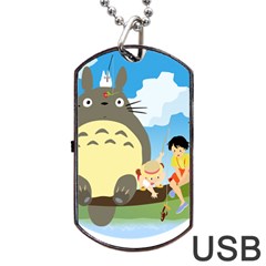 My Neighbor Totoro Totoro Dog Tag Usb Flash (two Sides) by Mog4mog4