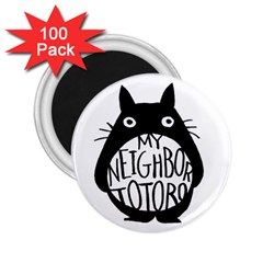 My Neighbor Totoro Black And White 2 25  Magnets (100 Pack)  by Mog4mog4