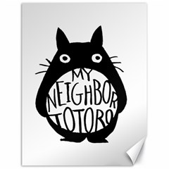 My Neighbor Totoro Black And White Canvas 18  X 24  by Mog4mog4