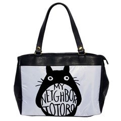 My Neighbor Totoro Black And White Oversize Office Handbag by Mog4mog4