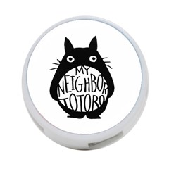 My Neighbor Totoro Black And White 4-port Usb Hub (one Side) by Mog4mog4