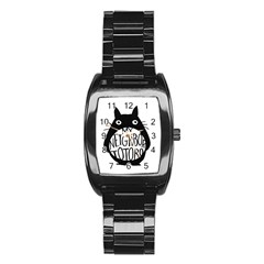 My Neighbor Totoro Black And White Stainless Steel Barrel Watch by Mog4mog4