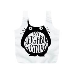 My Neighbor Totoro Black And White Full Print Recycle Bag (s) by Mog4mog4