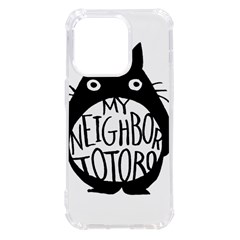 My Neighbor Totoro Black And White Iphone 14 Pro Tpu Uv Print Case by Mog4mog4