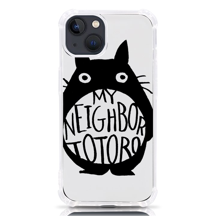 My Neighbor Totoro Black And White iPhone 13 TPU UV Print Case