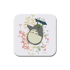 My Neighbor Totoro Cartoon Rubber Square Coaster (4 Pack) by Mog4mog4