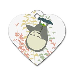 My Neighbor Totoro Cartoon Dog Tag Heart (one Side) by Mog4mog4