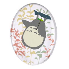 My Neighbor Totoro Cartoon Oval Glass Fridge Magnet (4 Pack) by Mog4mog4