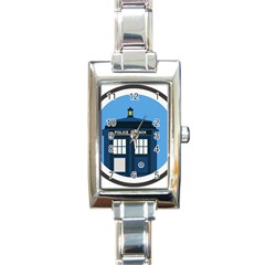 Doctor Who Tardis Rectangle Italian Charm Watch by Mog4mog4