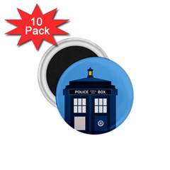 Doctor Who Tardis 1 75  Magnets (10 Pack)  by Mog4mog4