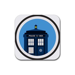 Doctor Who Tardis Rubber Coaster (square) by Mog4mog4