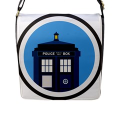 Doctor Who Tardis Flap Closure Messenger Bag (l) by Mog4mog4