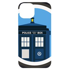 Doctor Who Tardis Iphone 14 Black Uv Print Case by Mog4mog4