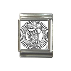 Bad Wolf Tardis Art Drawing Doctor Who Italian Charm (13mm) by Mog4mog4