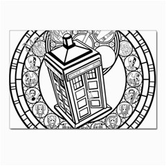 Bad Wolf Tardis Art Drawing Doctor Who Postcards 5  X 7  (pkg Of 10) by Mog4mog4