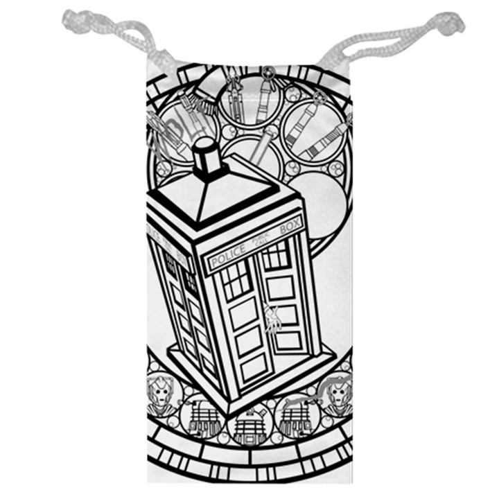 Bad Wolf Tardis Art Drawing Doctor Who Jewelry Bag