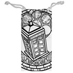 Bad Wolf Tardis Art Drawing Doctor Who Jewelry Bag Back