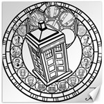 Bad Wolf Tardis Art Drawing Doctor Who Canvas 12  x 12  11.4 x11.56  Canvas - 1